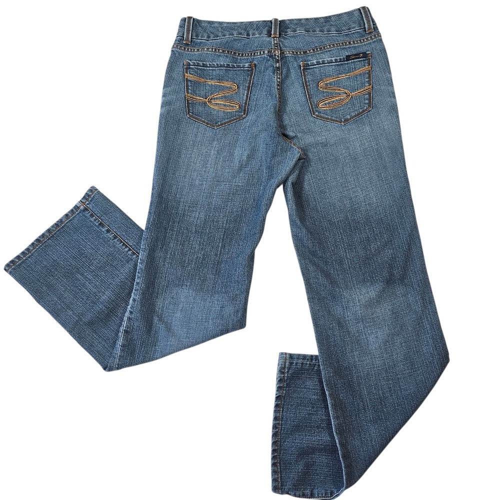 Seven7 Premium Denim Womens‎ Bootcut Jeans Size 10 Medium Wash Stretch Blue